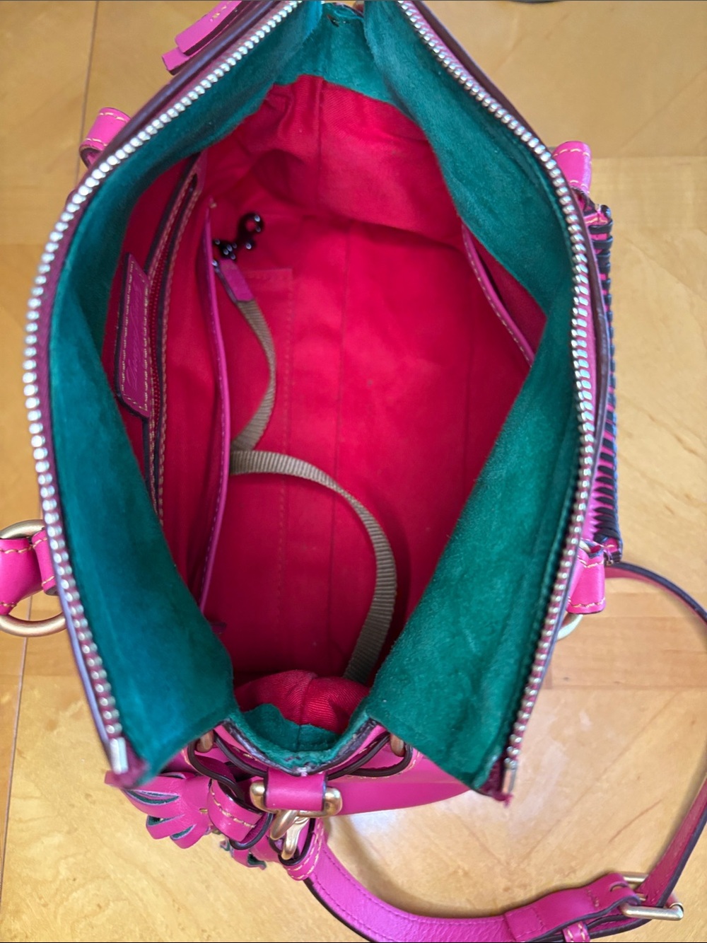 Dooney & Bourke Fuchsia Florentine Satchel - Picture 13 of 15